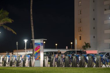 Citibike Kiralama istasyonu Miami Beach Ocean Drive