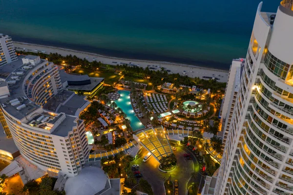 Miami Beach Fontainebleau Hotel aéreo — Foto de Stock