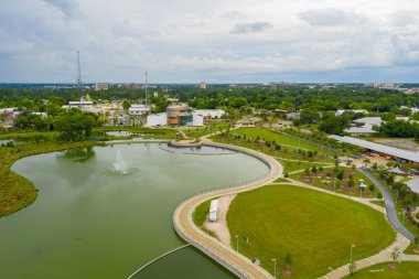 Aerial photo Depot Park Gainesville FL clipart