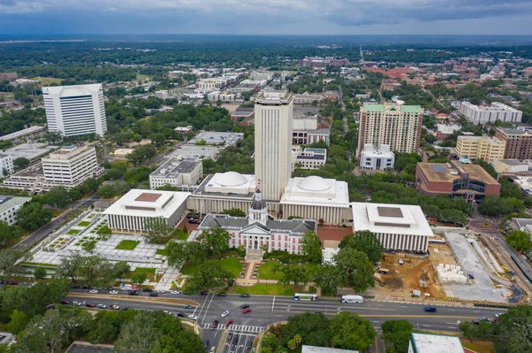 Vzdušná fotka floridské budovy kapitol Tallahassee — Stock fotografie