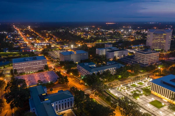 Downtown Tallahassee Florida di notte — Foto Stock