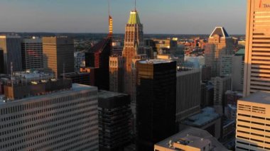Drone hava video Downtown Baltimore Md