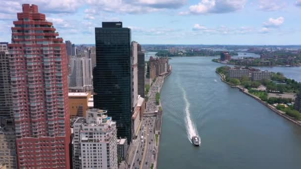 Vídeo Aéreo Fdr Drive Nueva York — Vídeos de Stock