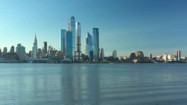 Düşük hava veya tekne yaklaşım Hudson Yards Manhattan Ny