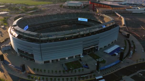 Vídeo Aéreo Cinematográfico Del Metlife Stadium Usa — Vídeos de Stock