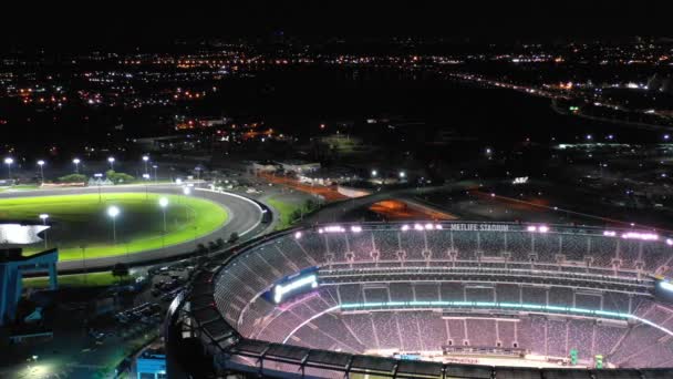 Vzdušné Video Stadion Metlife Meadowlands Závodní Komplex — Stock video