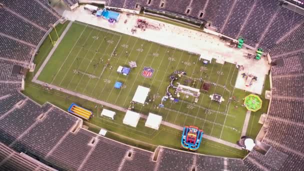 Vídeo Aéreo Metlife Stadium Arena Vista Interior — Vídeo de Stock