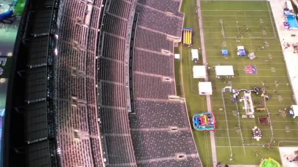 Drone Görüntüleri Metlife Stadyumu Geceleri Işıkları — Stok video