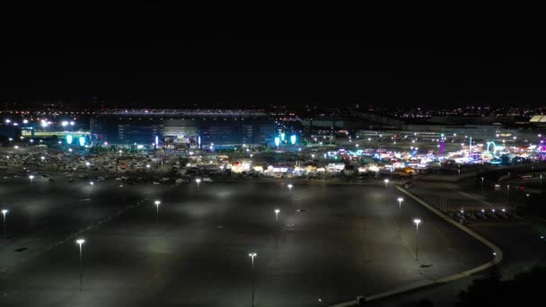 Luftaufnahmen Nacht Metlife Stadion Rutherford Usa — Stockvideo