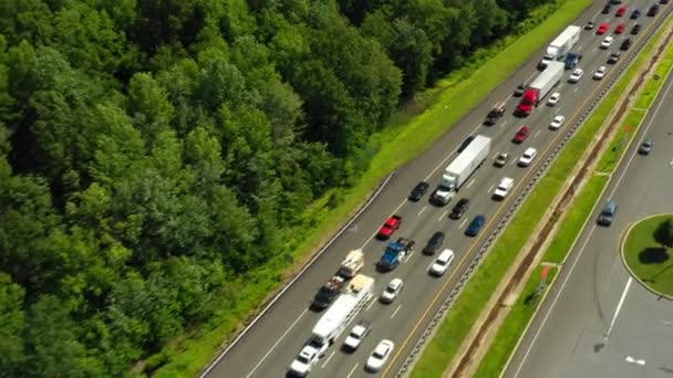 Câmera Tráfego Vídeo Aéreo Delaware Turnpike — Vídeo de Stock