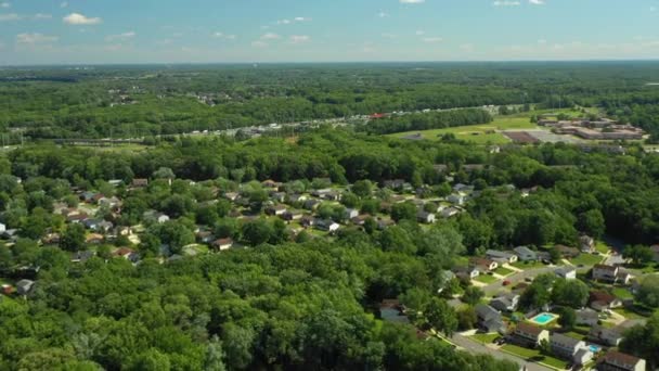 Aerial Video Neighborhoods Delaware Turnpike — Stock Video