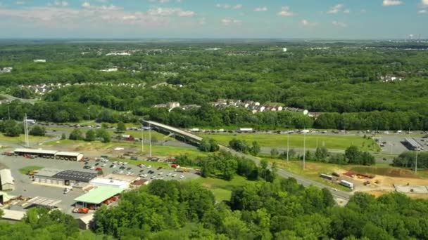 Hyperlapse Luchtfoto Delaware Turnpike Newark — Stockvideo