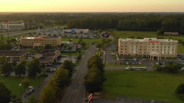 Aerial Video Hotels Honda Dealership Lumberton Usa — Stock Video