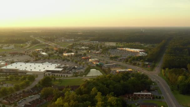 Pôr Sol Sobre Lumberton Carolina Sul Eua — Vídeo de Stock