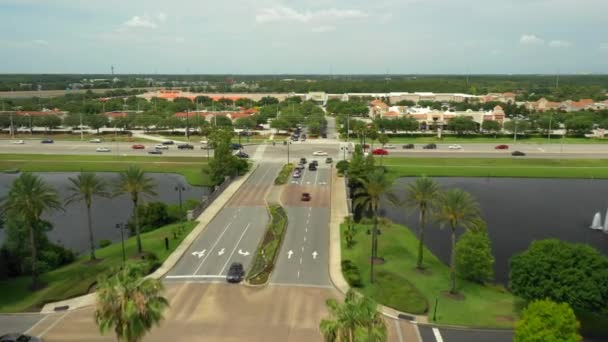Aerial Videoshop Ping Plaza Deland Florida — Stockvideo