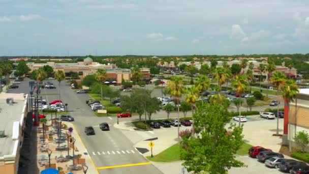 Antenne Video Waterford Lakes Town Center Winkelpromenade — Stockvideo