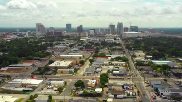 Wideo Drone Lotnicze Downtown Orlando Florida — Wideo stockowe