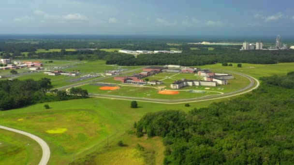 Flyover Aéreo Complexo Prisional Federal Flórida — Vídeo de Stock