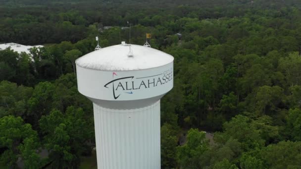 Antenn Video Vattentornet Tallahassee — Stockvideo