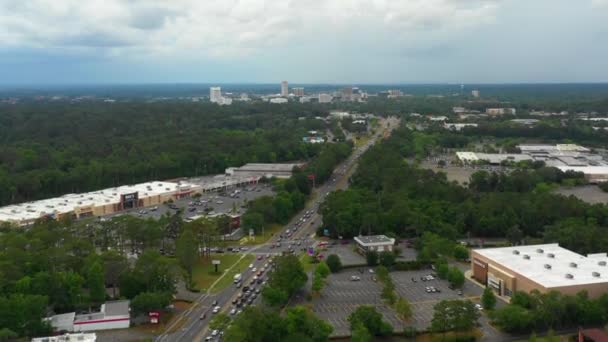 Luchtfoto Drone Beelden Van Downtown Tallahassee — Stockvideo