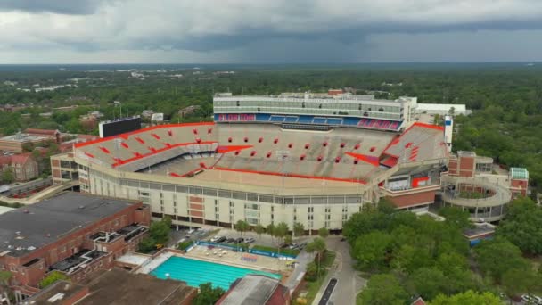 Lotnicze Wideo University Florida Ben Hill Griffin Stadium — Wideo stockowe