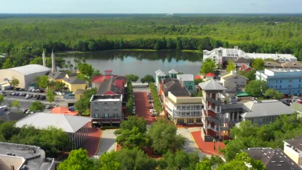 Lotnicze Wideo Jezioro Rianhard Celebration Florida — Wideo stockowe