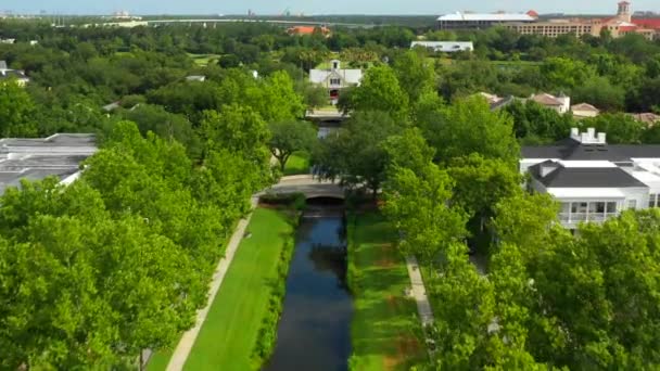 Antenne Video Windmühle Restaurant Feier Florida — Stockvideo