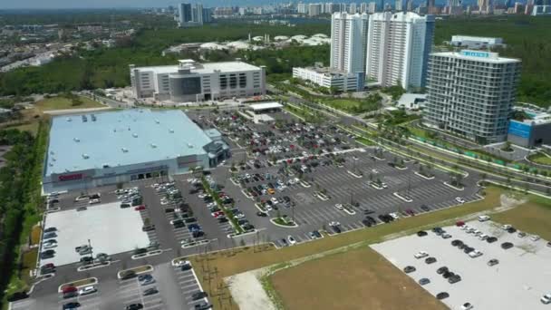 Aerial Video New Costco North Miami Florida — Stock Video