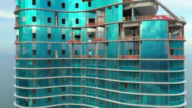 Havadan video modern mimari Ritz Carlton Sunny Isles Beach Florida 4k