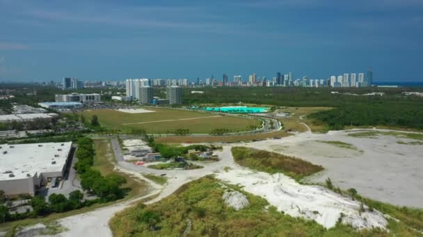 航空写真 マイアミの土地開発 — ストック動画