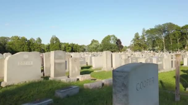 Motion Video Footage Jewish Cemetery Pennsylvania Usa — Stock Video
