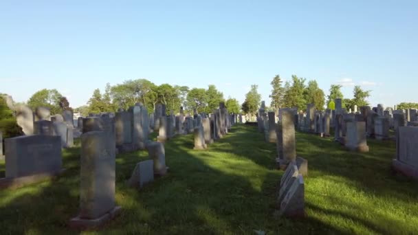 Wandelen Door Een Begraafplaats — Stockvideo