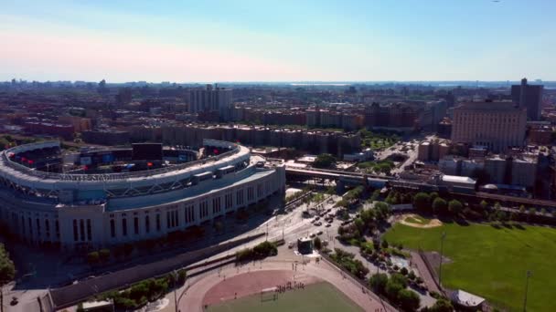 Bronx Usa Junio 2019 Drone Shot Yankee Stadium 2019 — Vídeos de Stock