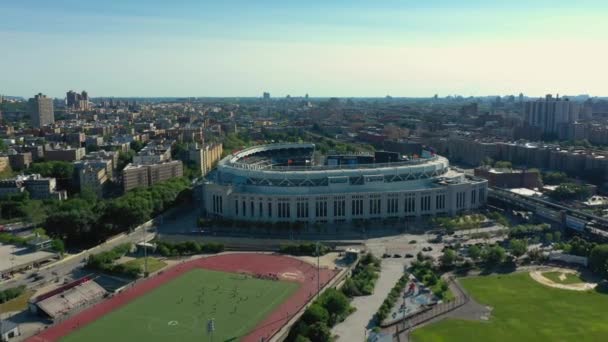 Bronx Estados Unidos Junio 2019 Imágenes Aéreas Drones Yankee Stadium — Vídeos de Stock