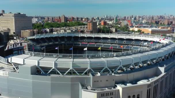 Bronx Estados Unidos Junio 2019 Drone Aerial Video Yankee Stadium — Vídeo de stock