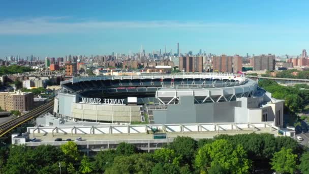 Bronx Usa Czerwca 2019 Film Antenowy Bronx Yankee Stadium Nowy — Wideo stockowe