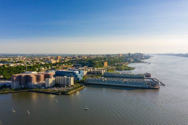 Hava fotoğrafı Weehawken Waterfront New Jersey