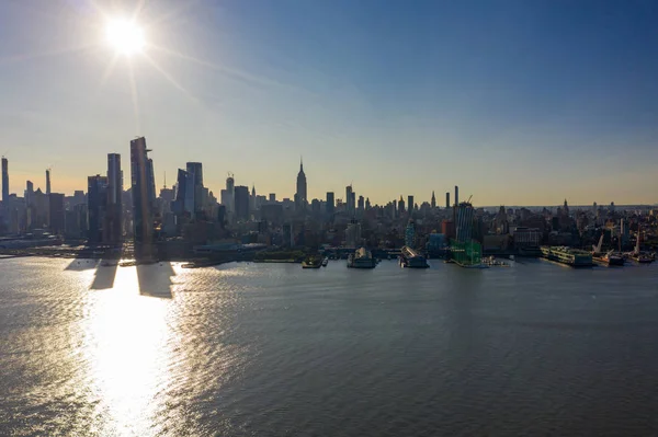 Morning over NYC aerial photo — Stock Photo, Image