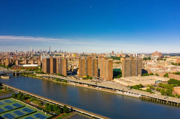 Luftaufnahme des Harlem River — Stockfoto