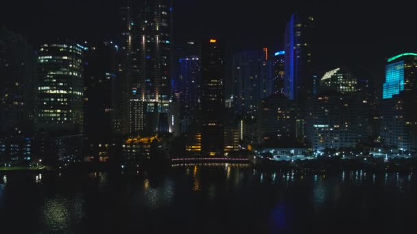 Noite Stock Vídeo Brickell Miami — Vídeo de Stock