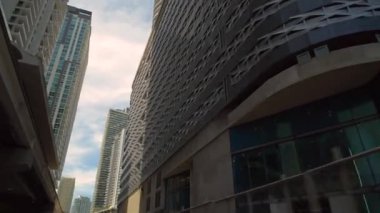 Brickell Flatiron kulesi Brickell. Gimbal stabilize kamera 4k ile çekim
