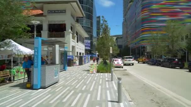 Downtown Brickell Miami Motion Footage — Stock Video
