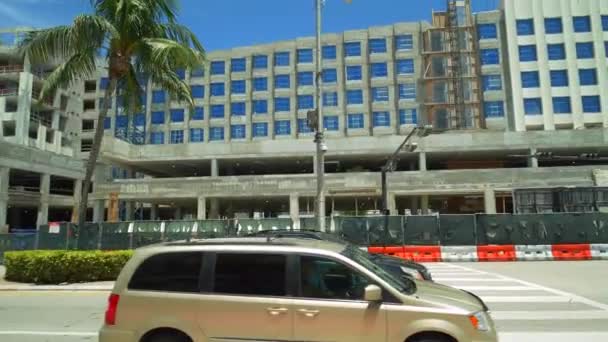 Washington Cuadrada Miami Beach Video Movimiento Tierra 60P — Vídeos de Stock