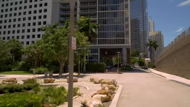 Icon Brickell Hotel Kąt Nachylenia Górę Motion Wideo — Wideo stockowe