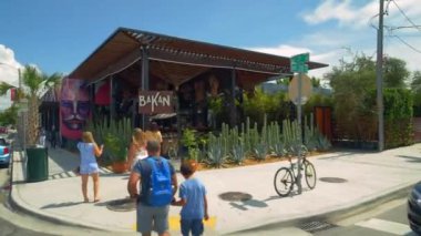 Miami, Fl, Usa - 29 Temmuz 2019: Wynwood Miami Florida'nın yer çekim görüntüleri, gimbal stabilize video kameraile çekildi