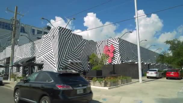 Miami Usa Luglio 2019 Riprese Suolo Wynwood Miami Florida Scattate — Video Stock