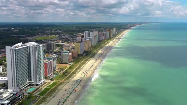 Luxe Aan Het Strand Onroerend Goed Myrtle Beach — Stockvideo