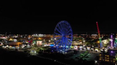 Hava video Myrtle Beach Skywheel gece ışıkları