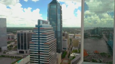 Downtown Jacksonville Fl 4k hava turu gökdelenler