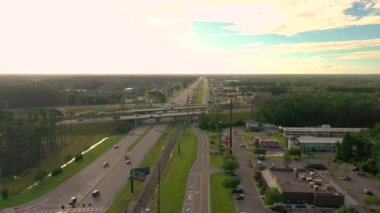 Banliyö manzara Kingsland Ga Amerika 4k hava video